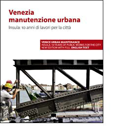 immagine della copertina della versione bilingue italiano inglese del libro Venice urban maintenance