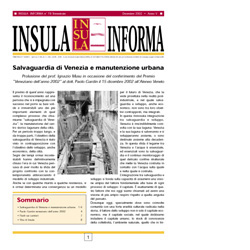 immagine di Insula Informa numero 19 del 2002 Salvaguardia di Venezia e manutenzione urbana