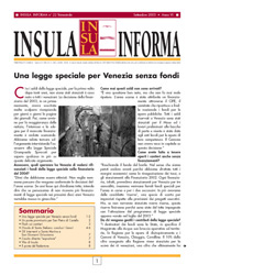 immagine di Insula Informa numero 22 del 2003 Una legge speciale per Venezia senza fondi